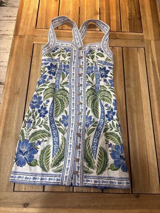 FARM Rio Dresses & Skirts - NWT Farm Rio Tropicance Off White Midi Dress M Floral Woman’s Romantic